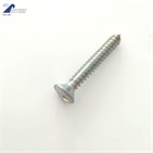 Oval head slotted countersink coarse thread self tapping screw
